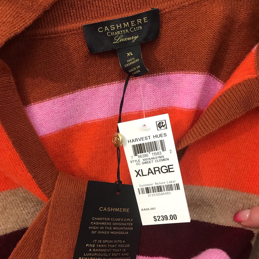 NWT Charter Club Cashmere Sweater Dress SZ XL - Picture 6 of 6